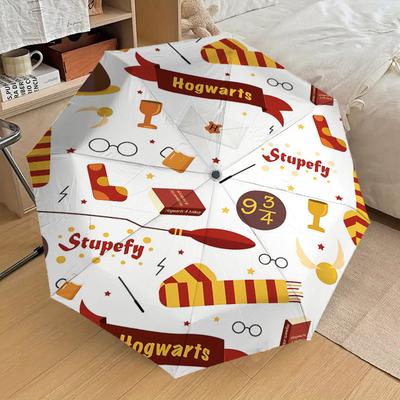 1 Stück Hogwarts Stupefy Regenschirm - 8 Speichen verstärkt, Automatisches Öffnen, Leicht & Langlebig, Niedliches Modeaccessoire für Draußen, D2621