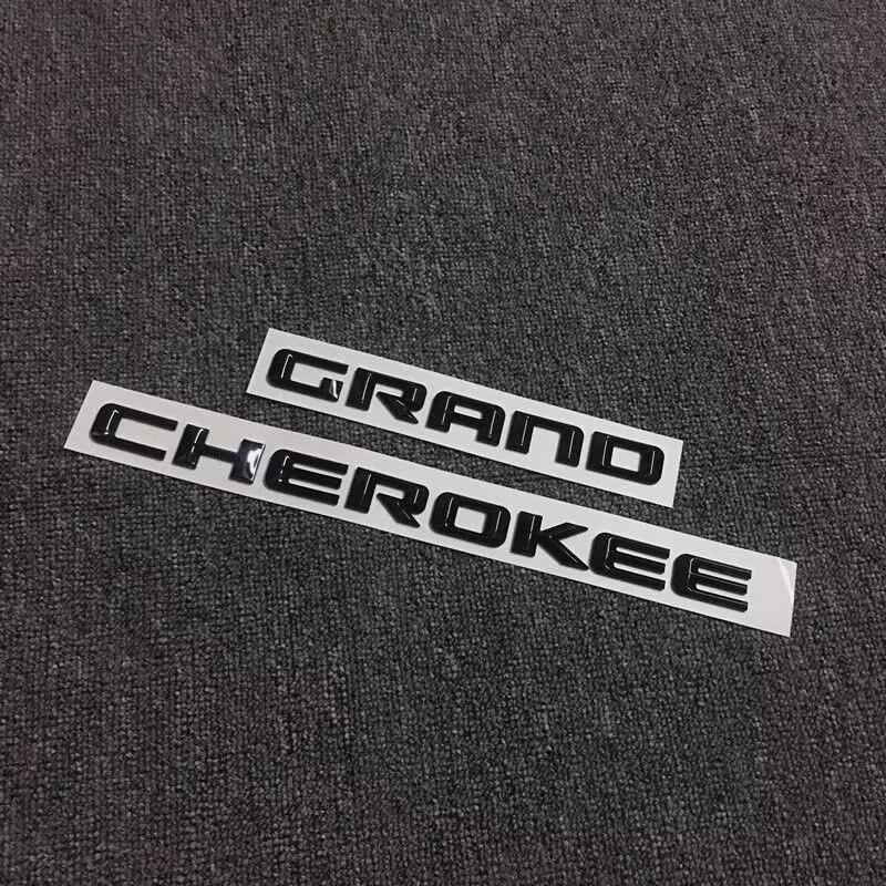 Per JEEP Grand Cherokee Emblema Lettere in ABS Styling Auto Adesivo Targhetta Nome Portiere Laterali Accessorio Auto Nero Opaco Lucido Cromo Rosso ni1