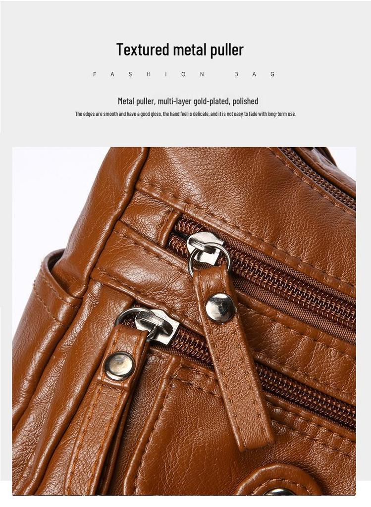 2026 New Stylish Versatile Women's Leather Shoulder Crossbody Bag for Mothers