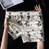 Men's Summer Thin Butterfly Print Ice Silk Breathable Loose Home Flat Angle Underwear