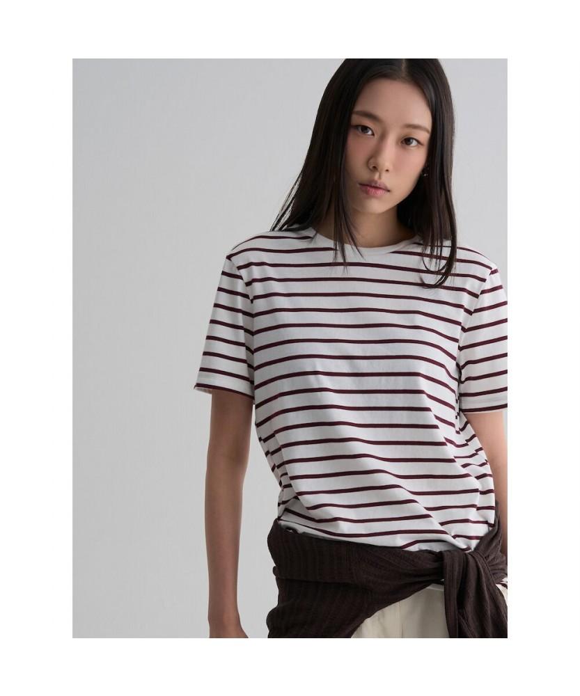 8SECONDS Cotton Basic Round Neck Short Sleeve T-Shirt Ivory