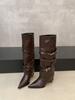 But knee boots women's pointed boots, new high-heeled boots in autumn and winter 2025, Spice Girls stiletto pants boots
