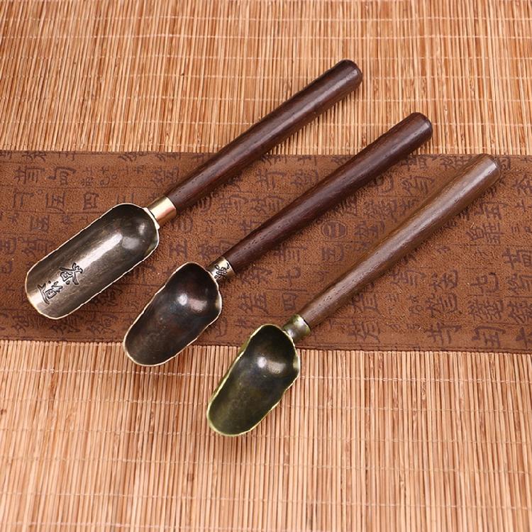 Retro Style Natural Teascoop Delicate Spoon Portable Wood Material Teaspoon