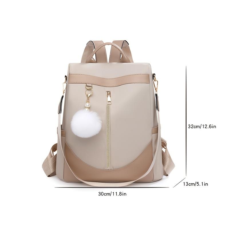 Mochila Elegante para Mujer Mochila de Gran Capacidad Nailon Resistente al Agua y Múltiples Bolsillos Mochila Moderna para Escuela, Viaje, Uso Diario