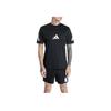 adidas Kurzarm Logo Print Rundhals T-Shirt Herren Oberteile Schwarz JC7920