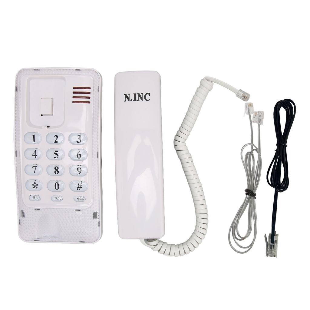 Wall Mounted Wired Telephone Rebroadcast Waterproof Dustproof Retro Wall Phone with Handset for Home Hotel Bank