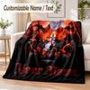 Dracula Custom Name Flannel Throw Blanket Soft Warm for Sofa Bed Indoor Home Use