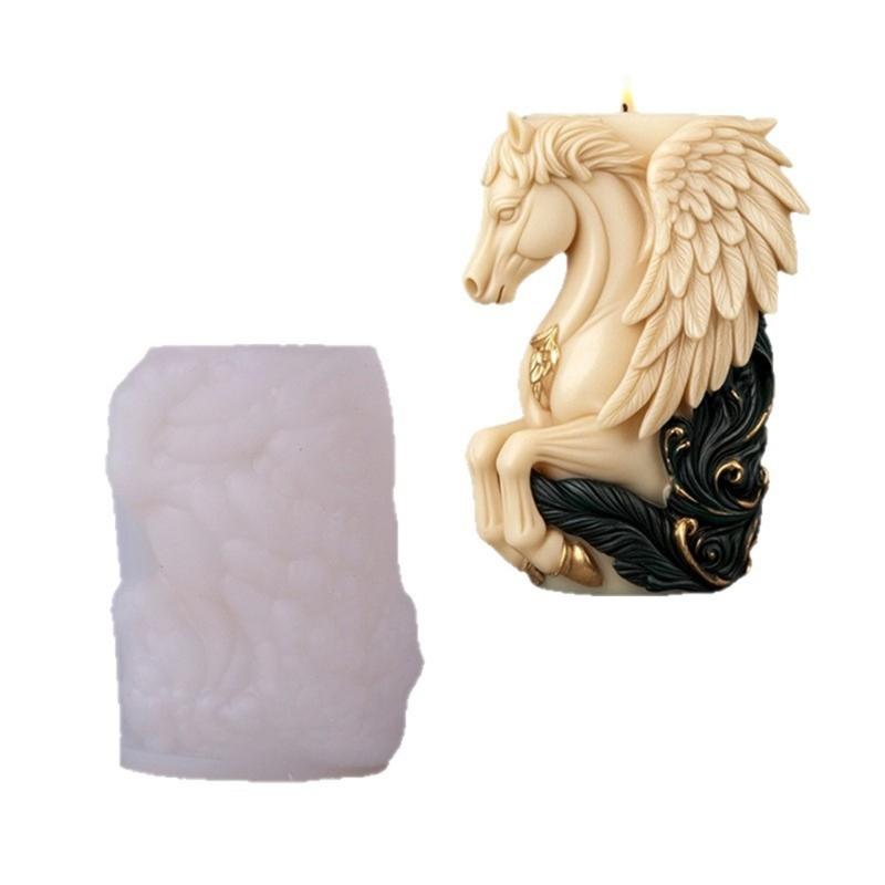 

Pegasus Figurine Silicone Molds Heat Resistant Food Grade Silicone for Making Candle Soap Home Decoration Resin Casting 1