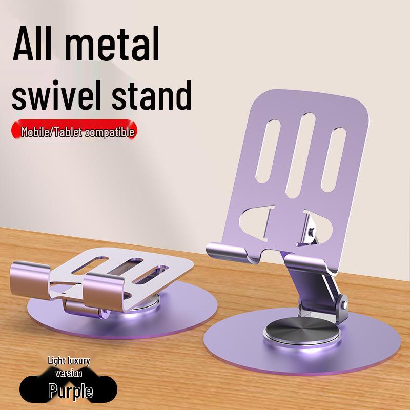 All-Metal 360° Rotating Phone & Tablet Stand - Foldable, Luxury Design