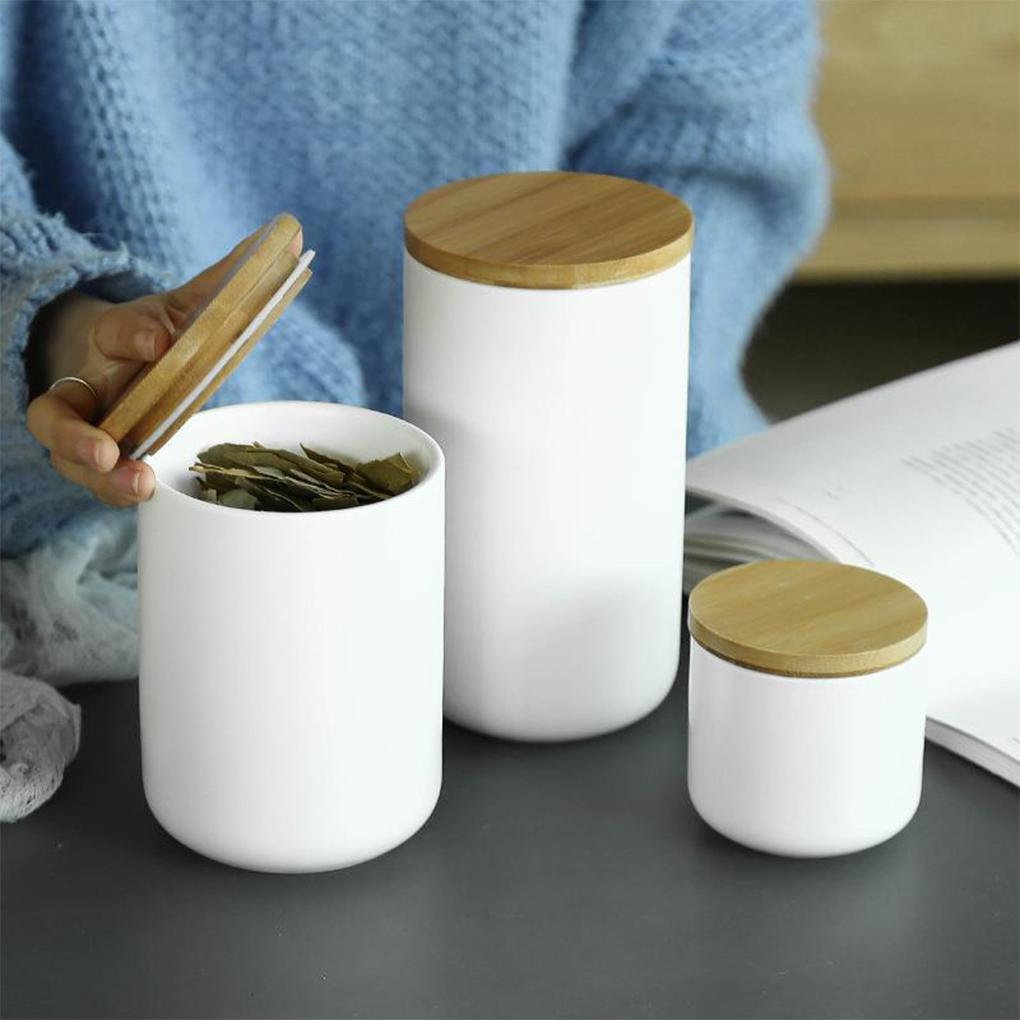 Ceramic Storage Jar Wide Application Multifunctional Non-skid Ceramic Seasoning Jars Durable