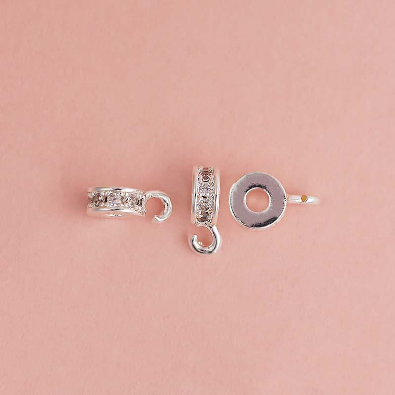 Gold-Plated Zircon Jewelry DIY Kit: Pendant, Bracelet, Necklace Jump Rings & Spacer Beads