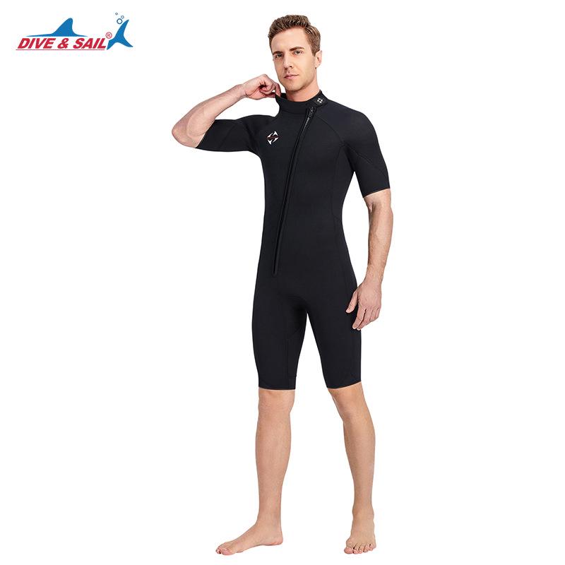 DIVE&SAIL 3MM Men's Short Sleeve Wetsuit for Diving, Snorkeling, Surfing & Swimming