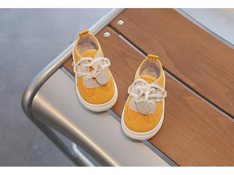 Solid Soft Sole Canvas Slip-On Shoes for Toddlers