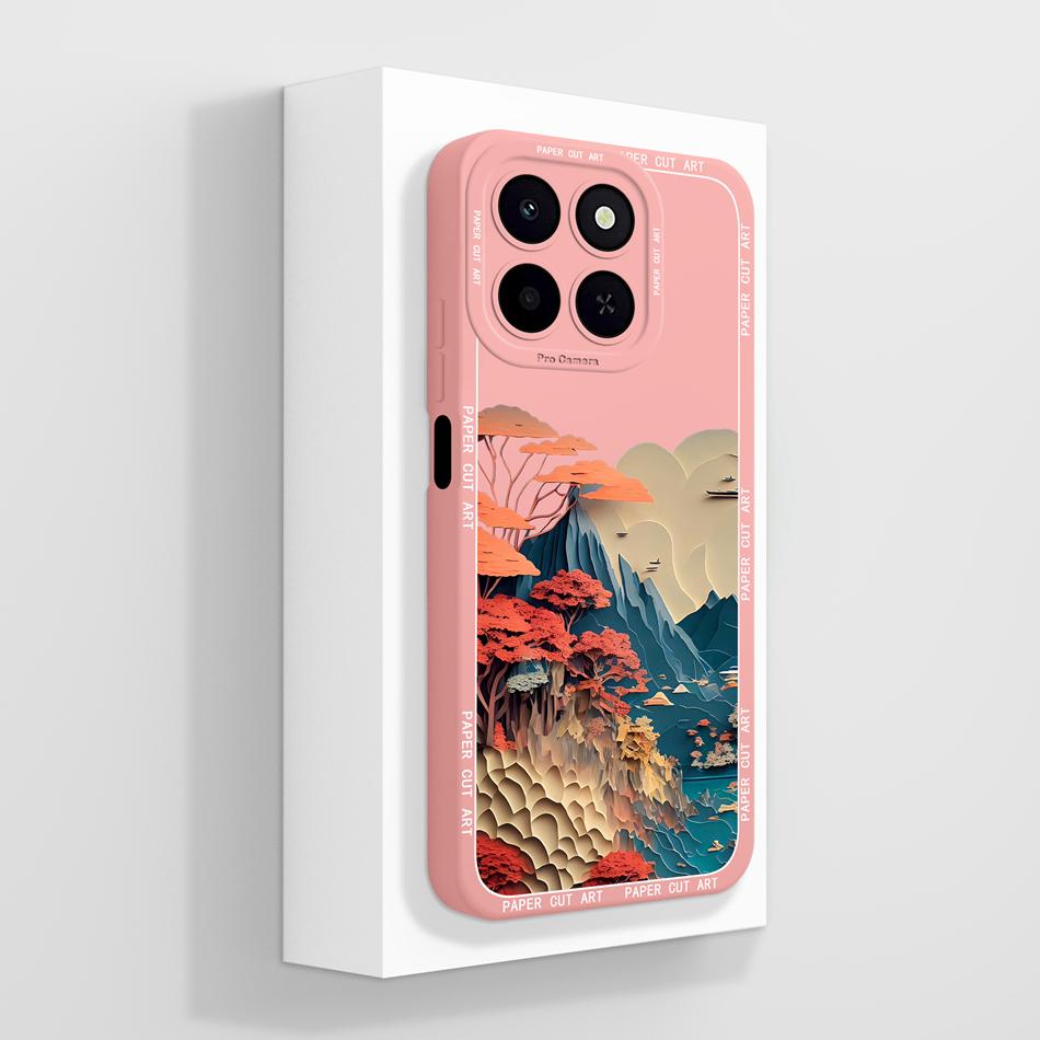 For Honor X6C Phone Case Cute Panda Soft Back Cover High Quality Liquid Silicone Anti Drop Funda Lightweight Couple Bumper Gift