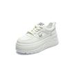 Thick-soled heightening little white shoes women's spring and summer new leather comfortable and breathable casual shoes small board shoes