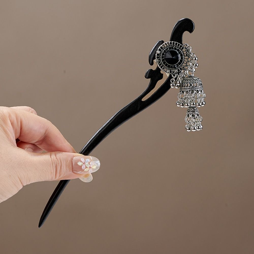 Tassel Chinese Style Hairpin Wood Hanfu Headwear Classical Sandalwood Hair Stick Girls