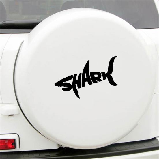 Shark Shape Letter Removable Sticker Reflective PET Car Decal Decoration