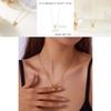 Minimalist Butterfly Bow Heart Pendant Necklace With Gold Plated Stainless Steel For Women