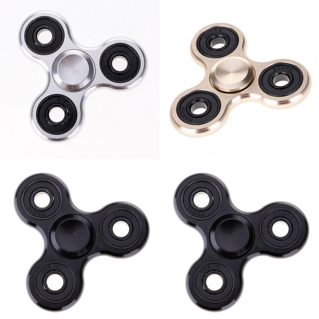 Premium Aluminum Alloy Tri-spinner Silent Bearing Metal Fidget Toy Stress Relief
