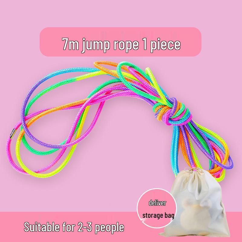 Collective Skipping Rope for Girls: Nostalgic Elastic Band for Kids' Sports Activities
