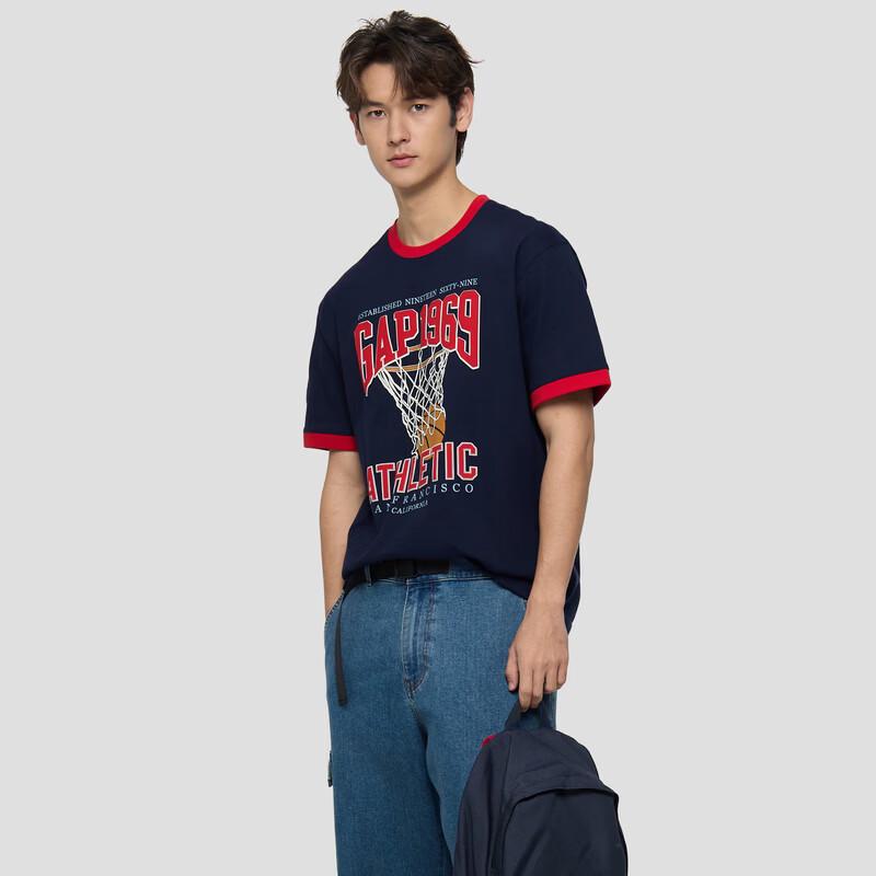 GAP Unisex Colorblock Sport Print Short Sleeve T-Shirt
