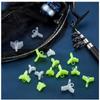 50pcs White Green Treble Hook Protector Covers Set with Slots Sleeves for Tangle-Free Safe Fishing Tackle Storage Organizer 1-5# 260319