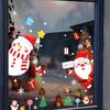 Santa Claus Festive Atmosphere Decorative Items, Shopping Center Snowman Electrostatic Glass Stickers, Scene Arrangement Stickers