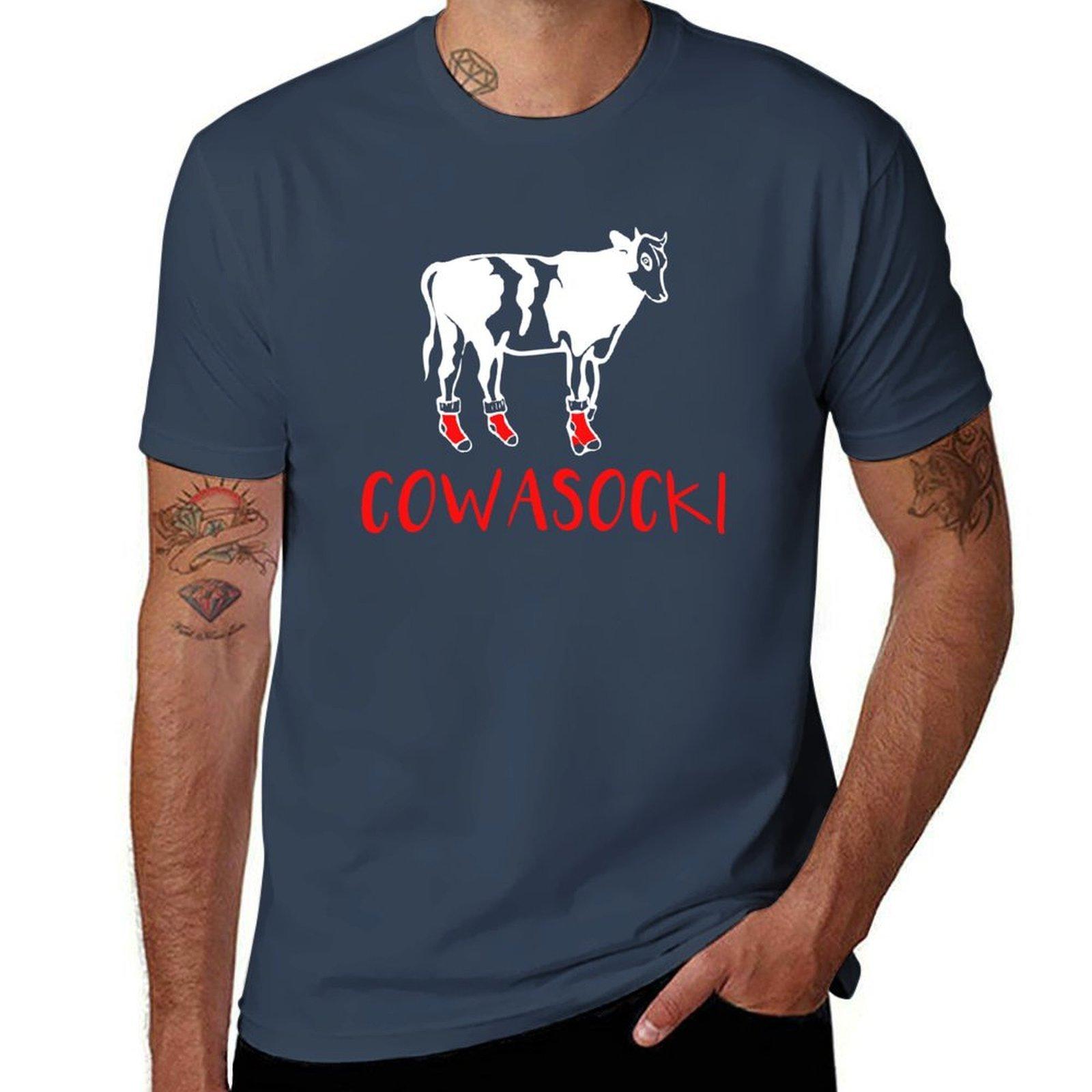Cowasocki Funny Cow Print A Socky Milk Cow In A Socks Farm Barn Animals TShirt Basic All Season Solid TShirt S