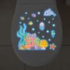 Glow-In-The-Dark Ocean Fish Toilet Sticker Bathroom Decoration Self-Adhesive And Removable Home Living Room Wall Decoration