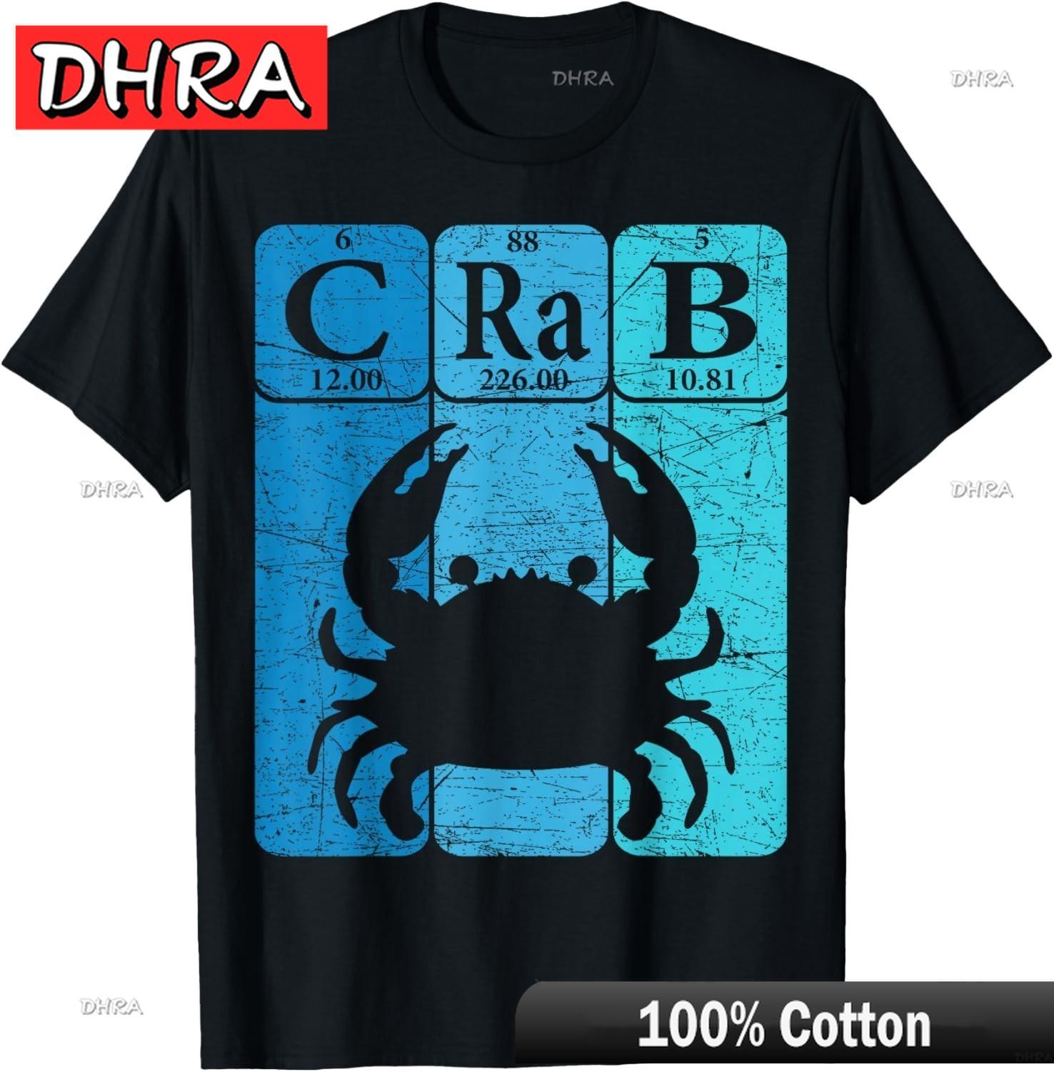 Crab Periodic Table EleUnisexts Seafood Crabbing Retro Crabber Gift Unisex TShirt Retro Fresh Cute Graphic Male Tshirts Chic Cute S