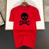 Summer T Shirts for Men Skull Graphic Printed Cotton Short-Sleeve Oversized T Shirt Tees Loose Woman Brand Men Clothes