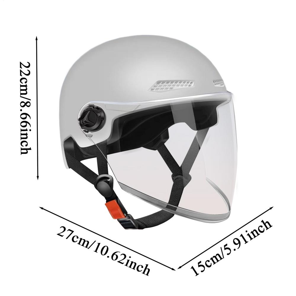 Motorcycle Half Helmet Open Face Helmet Retro Open Face Quick Release Sun Protection Hat For Riding Motor ATV Scooter Racing