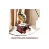 Toyvian Phonograph-Style Wind-Up Music Box,  Design, Interior Decoration, Gift Idea, 9.06 X 5.12 X 4.33 Inches, ABS Material, Perfect for Desk Decor