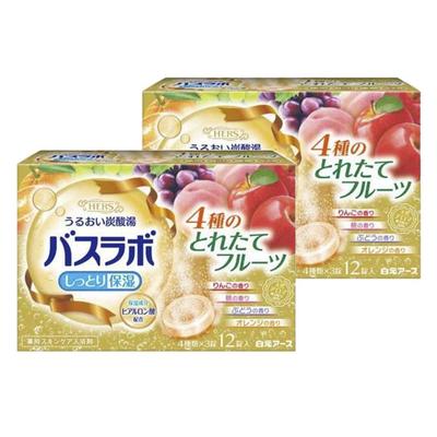 Hakugen Earth Herz Baslabo Uruoi Carbonated Soup 4 Types Freshly Picked Fruit 540g 12 Pcs 2 Pcs