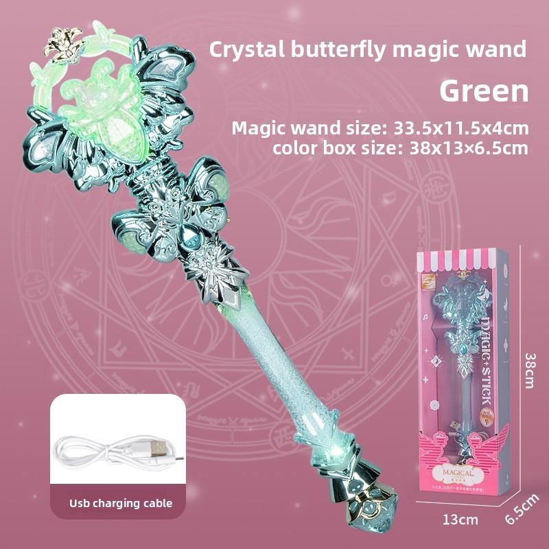 Kristall-Schmetterlingsfee Zauberstab Mit Licht Und Ton Für Mädchen Kinder Geschenk