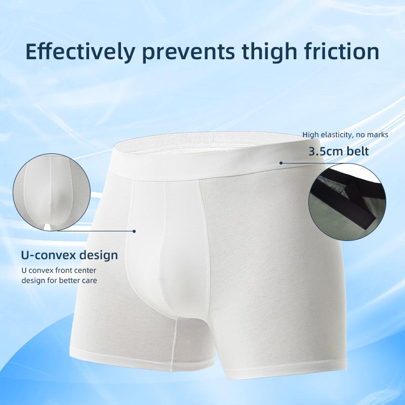 European & American Anti-Chafing Breathable Men's All-Cotton Underwear Shorts