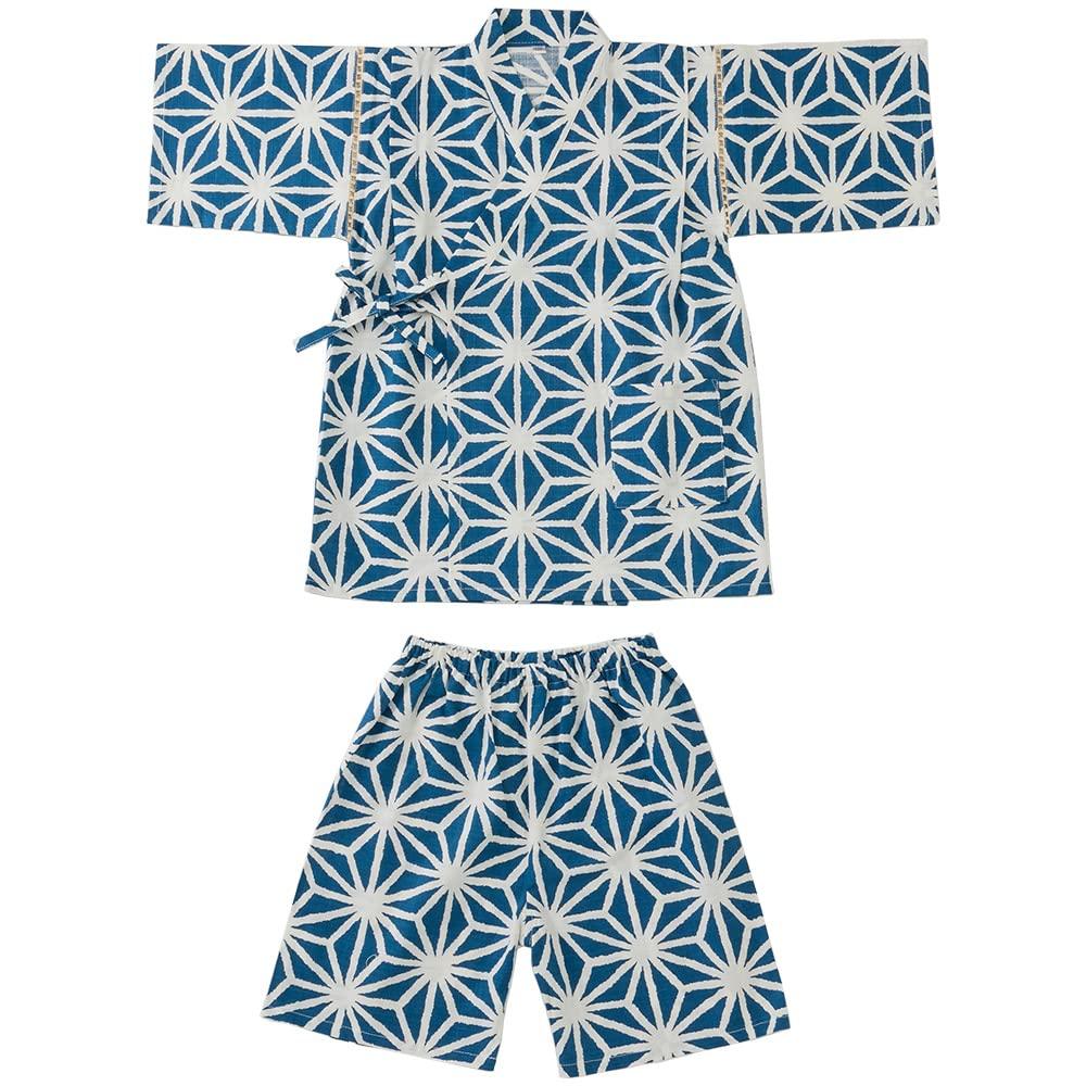 Red Pony Jinbei Set for Boys and Short Top and Bottom Made in Japan with Cotton Perfect for Fireworks Evening and Celebrations Japanese Dot Insect