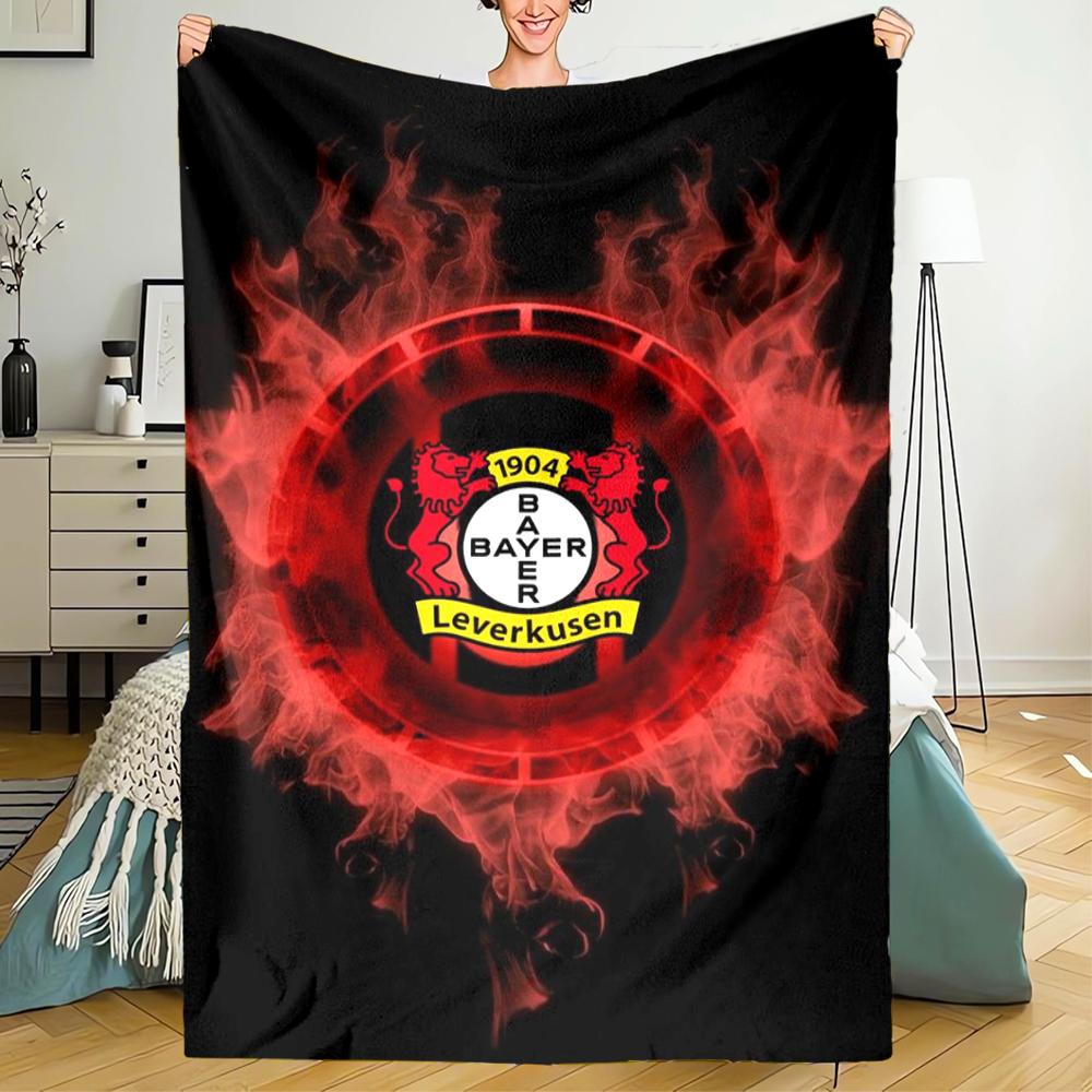 Bayer Leverkusen Theme Printed Blanket - Perfect for Couch, Bed, Travel & Outdoor Use | Machine Washable, Cozy & Durable.