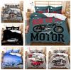 Home Bedding Set 3D Digital Printing Travel Tool Pattern Quilt Cover and Pillow Cover Bedding Set AU/EU/US Full Size Home Decoration