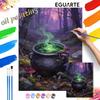 Halloween Magic Cauldron Forest Mushroom Digital Oil Painting Coloring Painting Hand Painting Home Decoration