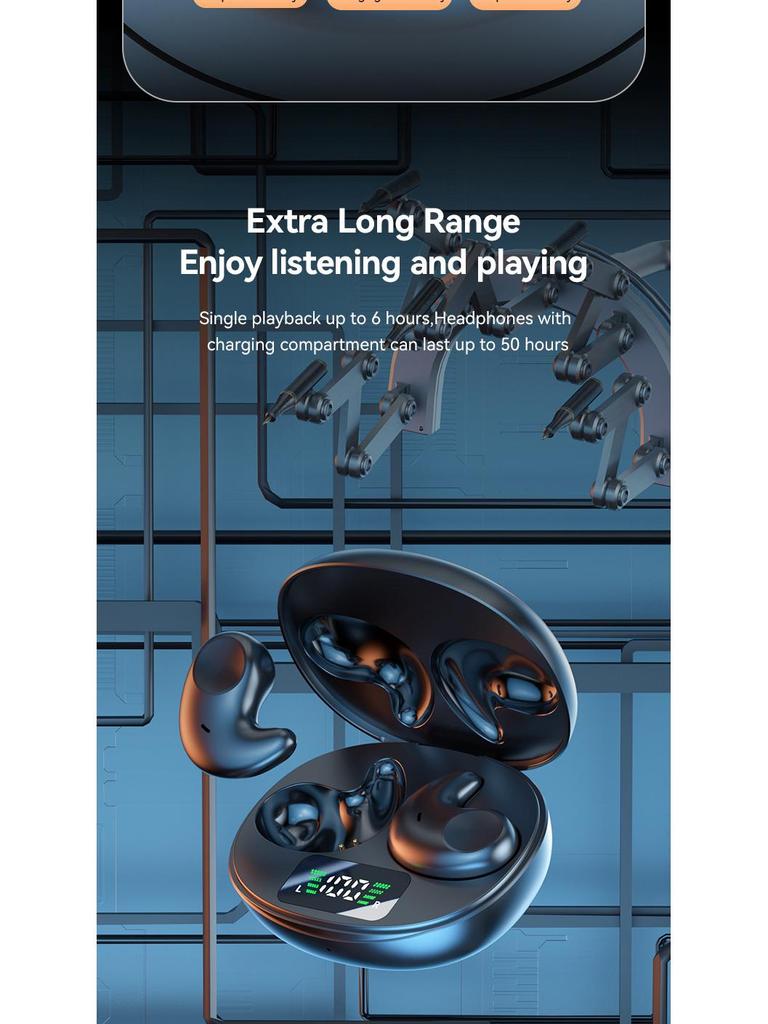 M52 Bluetooth Earbuds for Side Sleepers - TWS Wireless Mini with High Aesthetic Design
