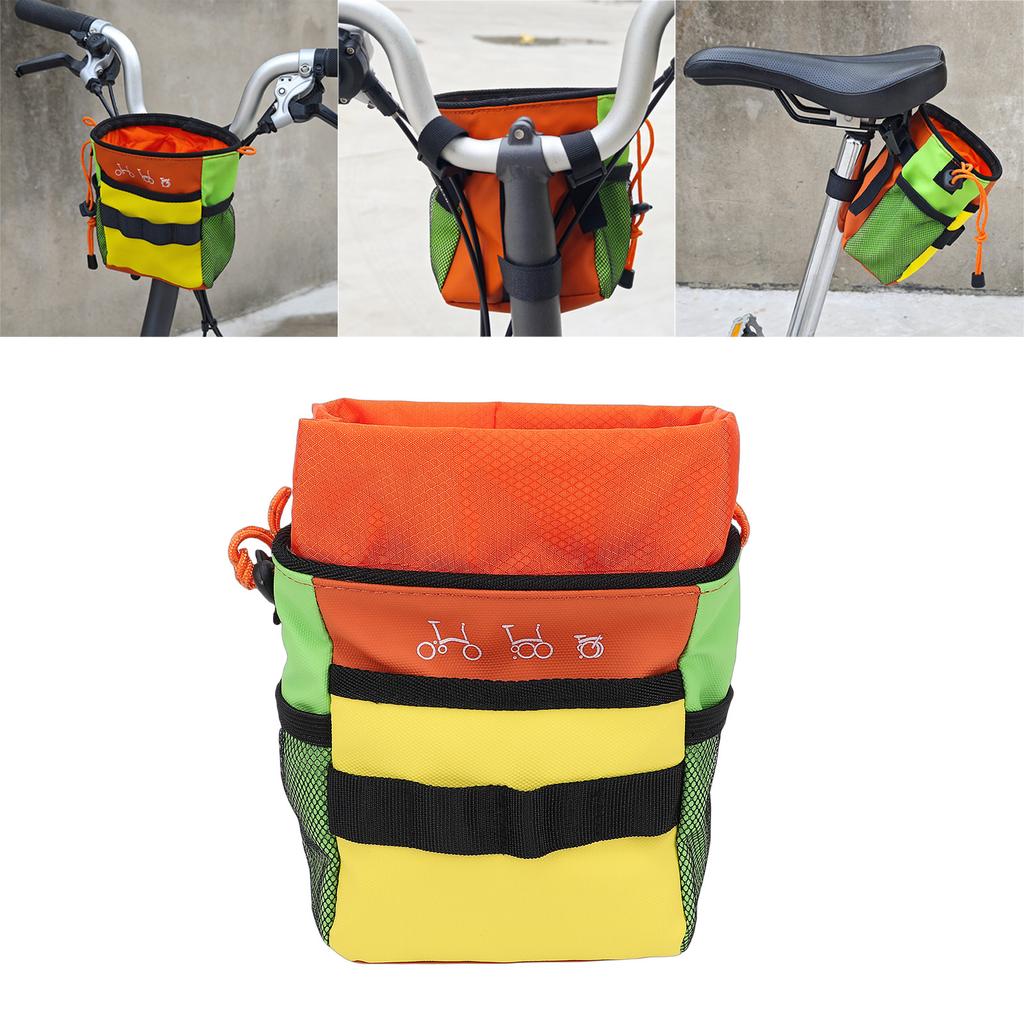 Bike Handlebar Bag Fit for Waterproofing Nylon Multifunctional Bike Seat Saddle Bag for Cycling