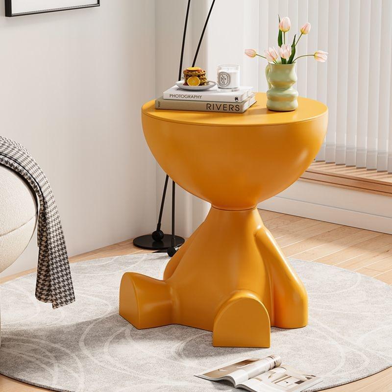 Kreativer Couchtisch Creme Couchtisch Sofa Creme Stil Wohnzimmer Sofa Kunststoff Beistelltisch beweglicher runder Tisch Ecke