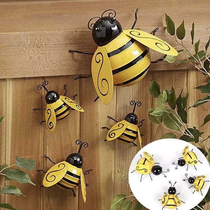 New American Country Wrought Iron Bee Nostalgic Wall Hanging Decoration