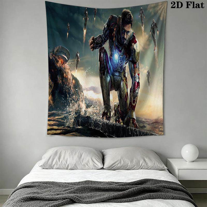 Iron Man Tech Showcase Tapestry Wallmounted Background Cloth Christmas Gift Work Of Art Wall Covering Decoration