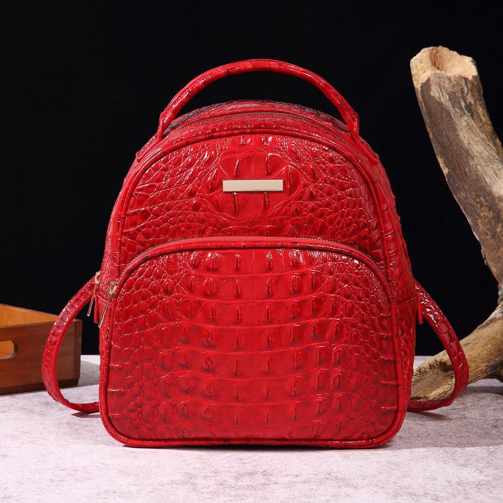 Independent Station Handheld Shoulder Women's Bag Retro Bag Multi Color Crocodile Pattern