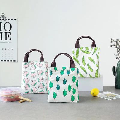 Insulated Waterproof Oxford Cloth Lunch Box Bag with Zipper Cute Animal Style Korean Lunch Box
