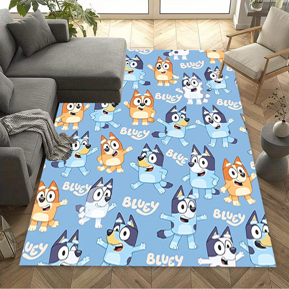 Bluey Friends Adventure Carpet Suitable for Living Rooms Outdoor Study Room Balcony Anti-slip Rug Office Home Decor Spiritual Gift