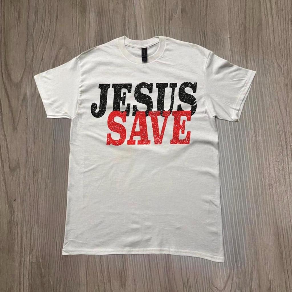 Maglietta Gesù Salva, T-shirt Fede Cristiana, Maglietta Grafica Religiosa, Maglietta Gesù Salva, Streetwear Cristiano, Abbigliamento Fede