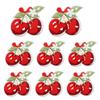 10pcs /Set Fruit Cherry Embroidered Patches Diy Hats Jackets Sew Patch Badges Iron On Patches For Clothing Accessories Applique 